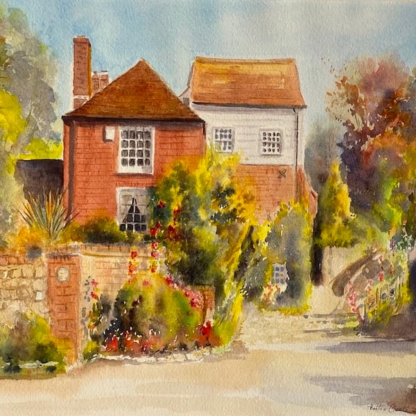 Original pure watercolour of the Mill in Hythe Kent