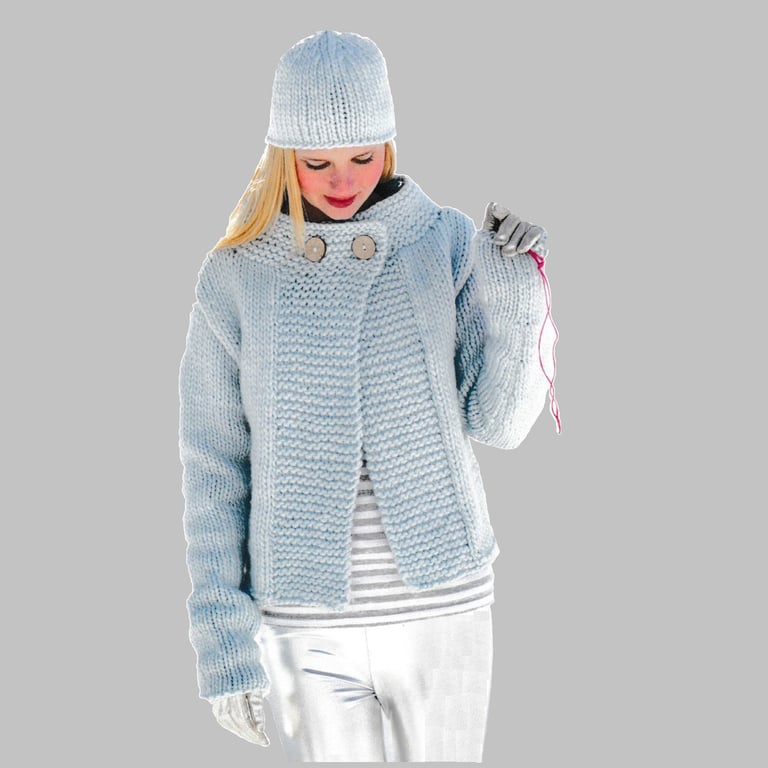 VINTAGE KNITTING PATTERN PDF Ladies Snowcoat