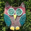 Ceramic owl hanging decoration