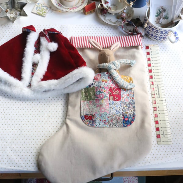 Heirloom Liberty Stocking and Velvet Cape Set