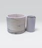 15 cm Round Grey Marble Effect Plant Pot Indoor Planter - Image 2