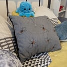 Embroidered Spider Cushion