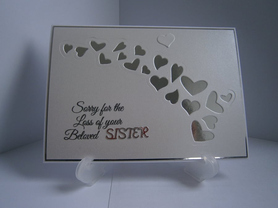 Handmade A6 Sorry For The Loss of Your Beloved Sister Card