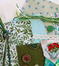 Mini green slow stitching or junk journal kit for a beginner - Image 2