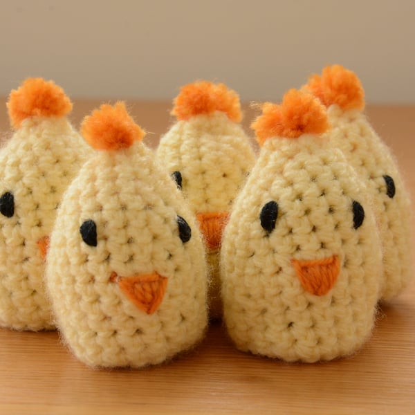 5 Easter Egg Chick Covers with Chocolate Egg - Set of 5