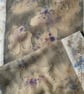 Fine Wool eco printed scarf with silk hand printed borders and hand dyed fringe - Image 3