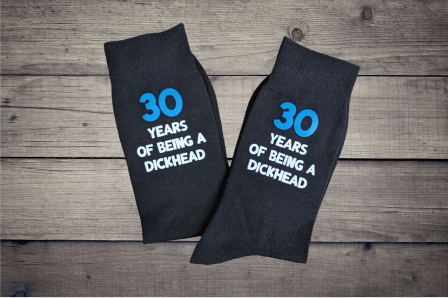 30th Birthday Novelty Socks for Men Funny Joke Gift for Men's 30th Birthday