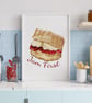 Jam First Art Print - Cornwall Art Print - Image 3