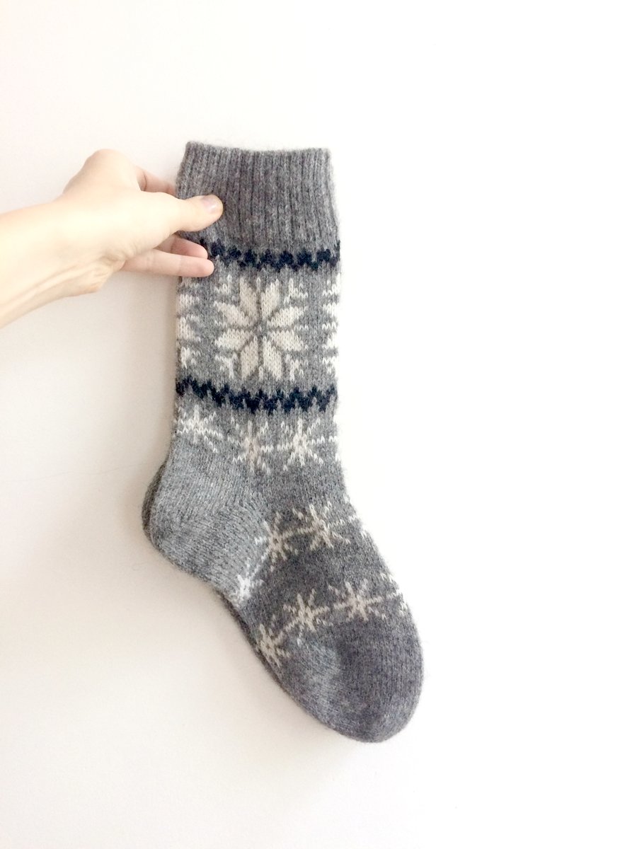 READY TO SHIP Warm Knitted Wool Socks Scandinavian Norwegian Christmas Winter