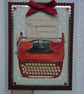 New Job Card Congratulations on the New Job Typewriter Well Done - Image 1