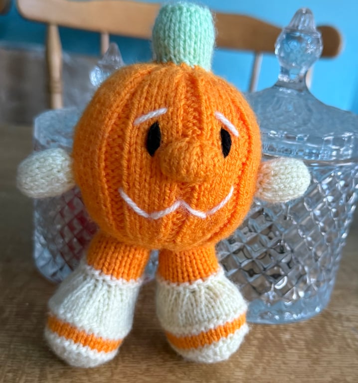 Seasonal knitted pumpkin 