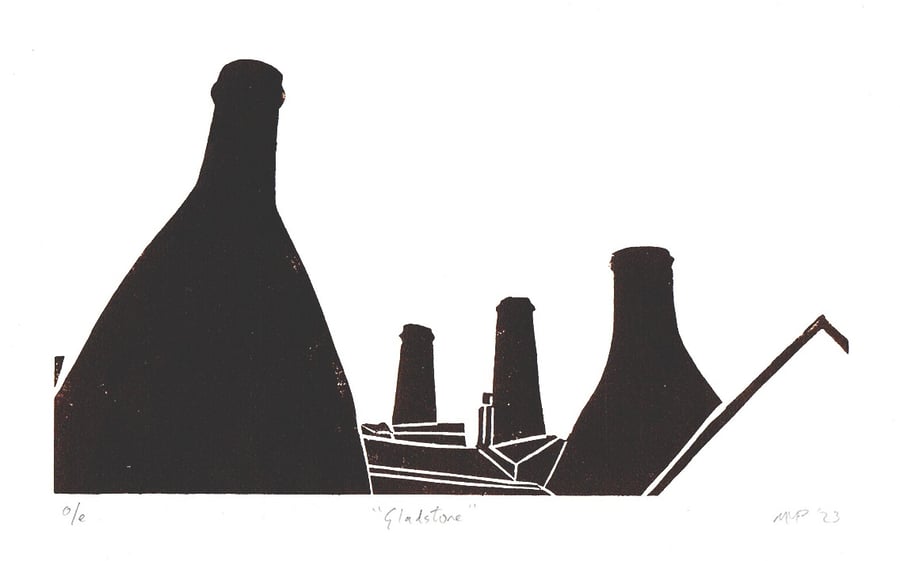 Gladstone original linocut