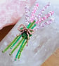 Glass Beaded Heather Flower Posy Brooch - Image 3