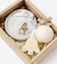 Christmas Gift Set Handmade Soy Candles & Decorative Tray, Ready to Ship