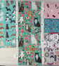 Card wallet in cat and dog print, cotton credit card pouch, fabric pets gift car - Image 8