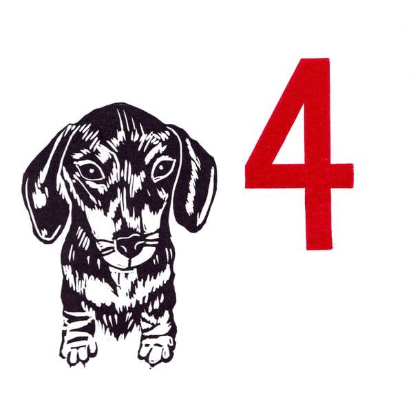Dachshund dog Birthday card- Age 1, Age 2, Age 3, Age 4, Age 5