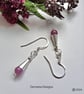 Designer Dainty African Ruby Handmade Sterling Silver Earrings  - Image 2