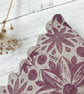 Hand Printed Linen Lampshade in Raspberry Pink - Image 10