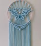 Turquoise Butterfly Macrame Wall Hanging. - Image 2
