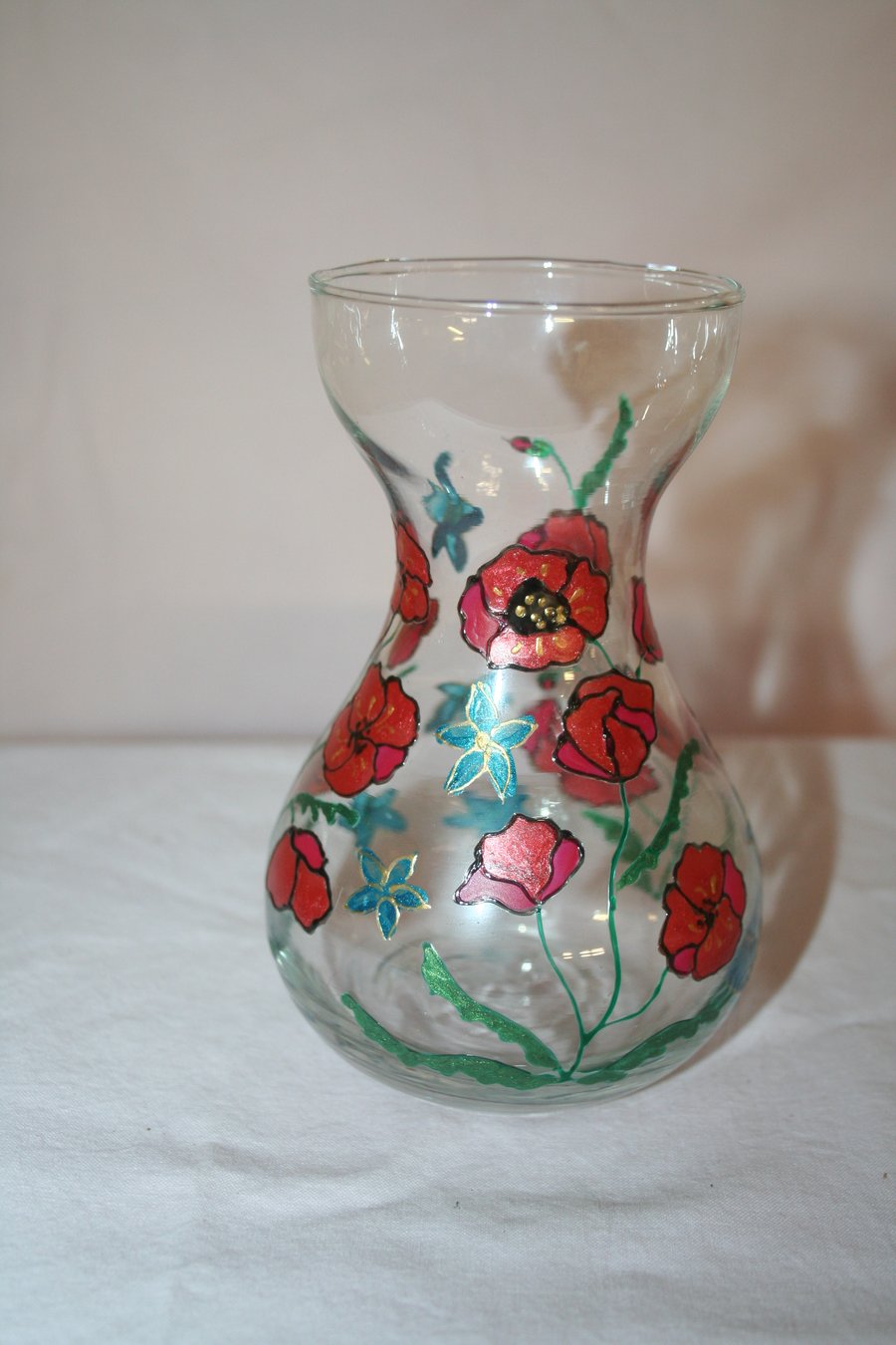 Poppies - Handpainted Vase