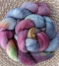 Hand Dyed Polwarth Top 101g Spinning Fibre - Damson - Image 7