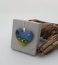 Fused Glass Heart Pendant - Image 3