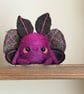 Purple Moth Friend Needlefelted Art Doll - Image 4