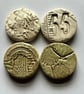 Set of 4 ceramic fridge magnets, keepsakes