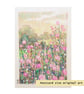 Little pink flower meadow drawing, original art letterbox gift, small drawing - Image 2