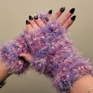 Fingerless Gloves - Hand knitted and beautifully soft and fluffy