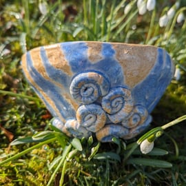 'Tilly' ammonite pottery bowl