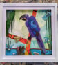 Amazon Adventure Macaw Mixed Media Artwork - Image 1