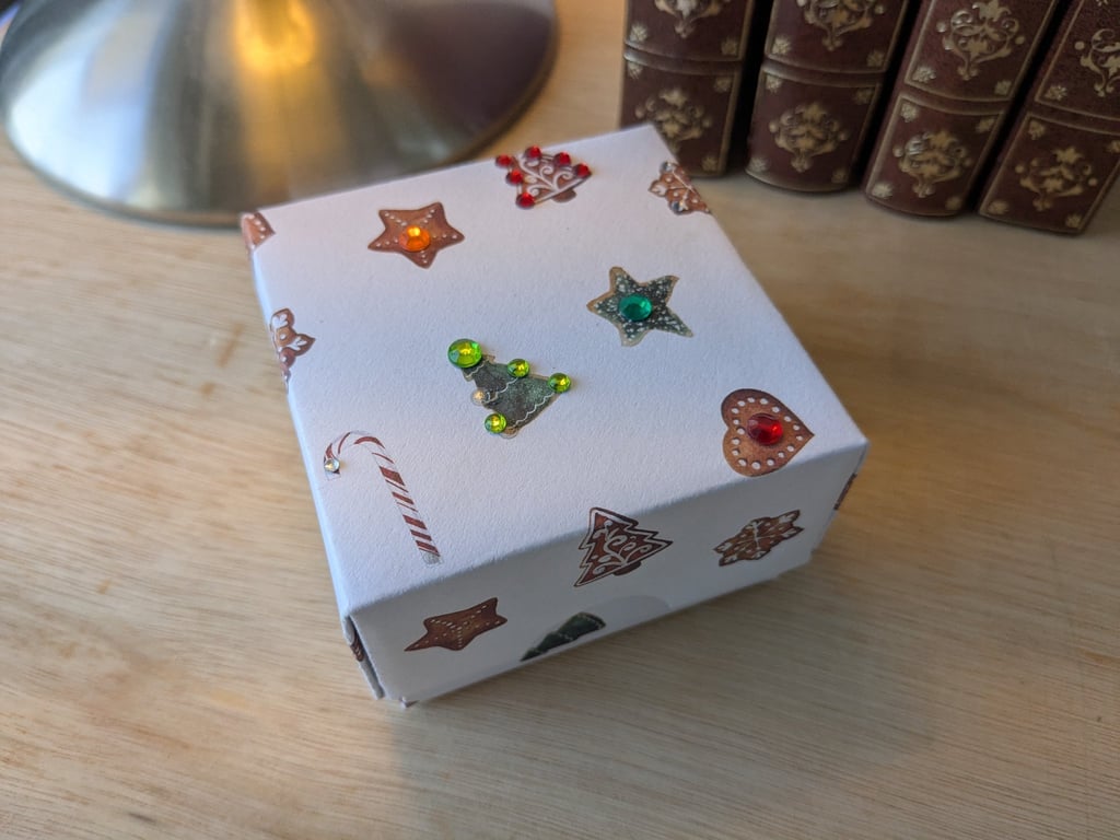Christmas Gift Box -  Hearts and Stars