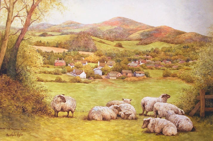 Below the Malvern Hills . Special Edition Signed Print