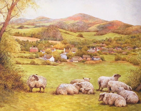Below the Malvern Hills . Special Edition Signed Print