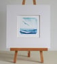 Solo an original drypoint etching of a gull gliding over choppy seas - Image 2
