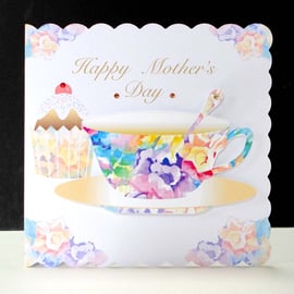 Happy Mother's Day -Afternoon Tea Handmade Card