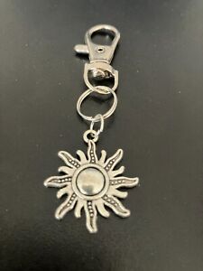 sun  keyring bag charm zip puller swivel clip on key chain lanyard
