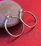Silver Hoop Stud Earrings - Image 2