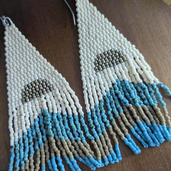 Beaded fringe earrings 