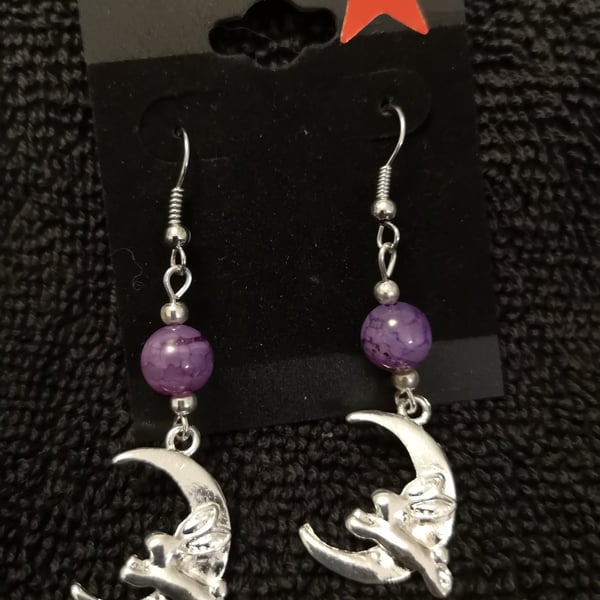 Hare moon earrings
