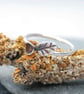 Dainty sterling silver leaf ring, botanical ring, nature jewellery - Image 2