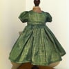 Green Party Dress shot with Gold
