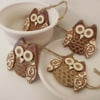 Small ceramic owl hanging decoration