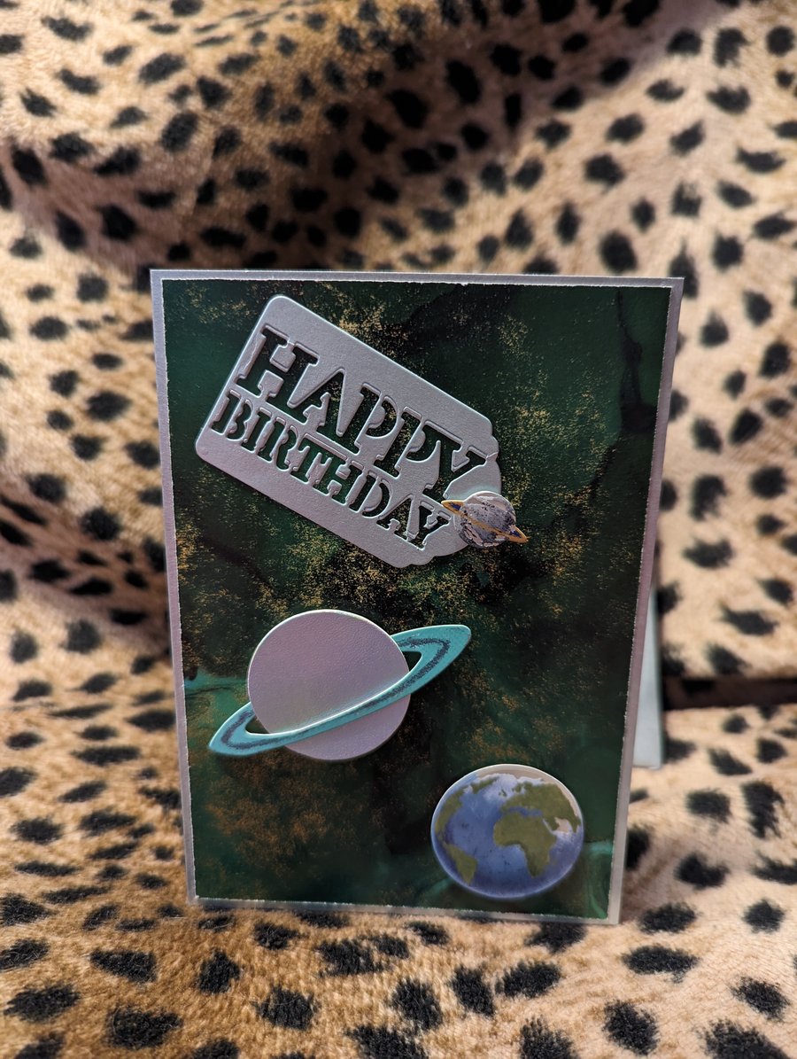 Space-tastic birthday card