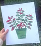 Basil Plant Wall Art, Limited Variable Edition Screen Print - Image 5