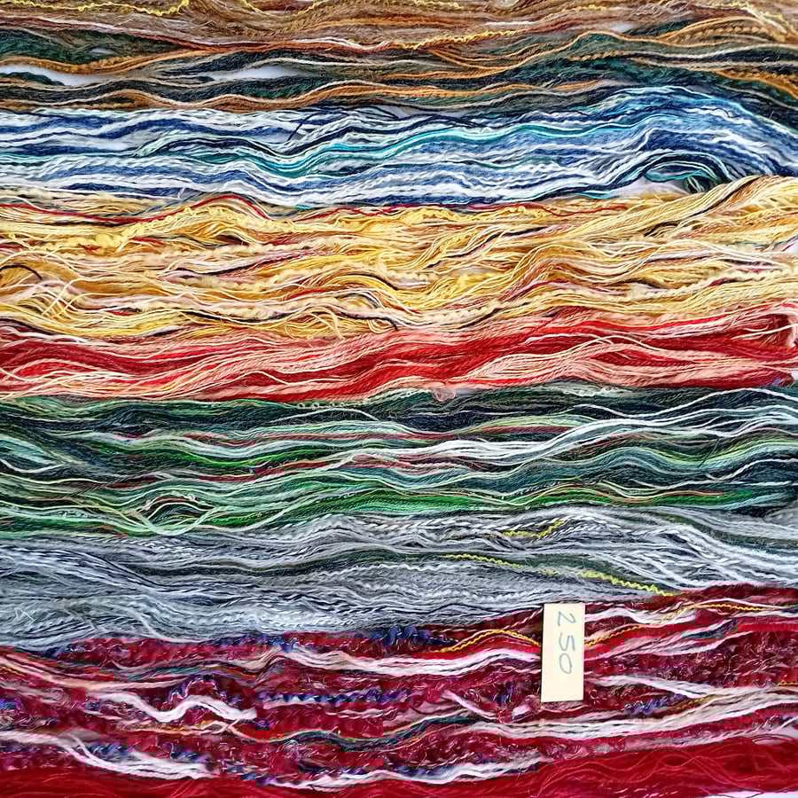 Tapestry, embroidery, weaving, tassel making threads, yarns and fibres. 