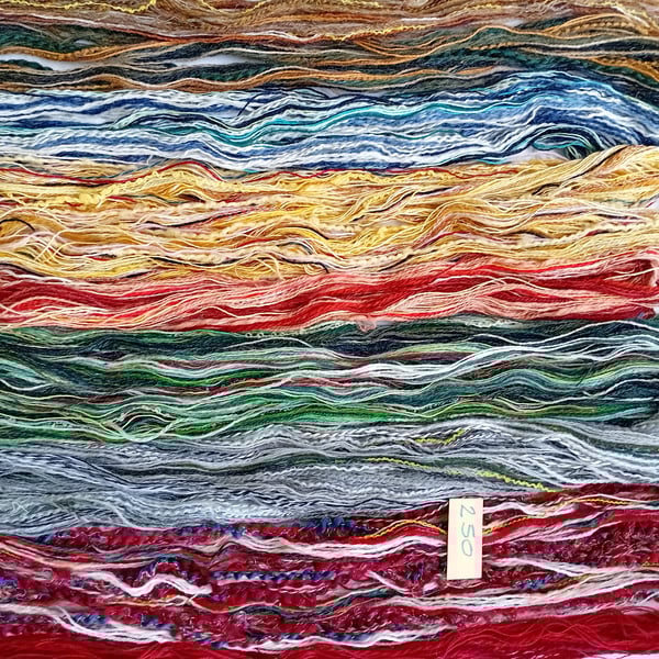 Tapestry, embroidery, weaving, tassel making threads, yarns and fibres. 