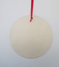 Christmas poinsettia and lace wood decoupage hanging decoration - Image 4
