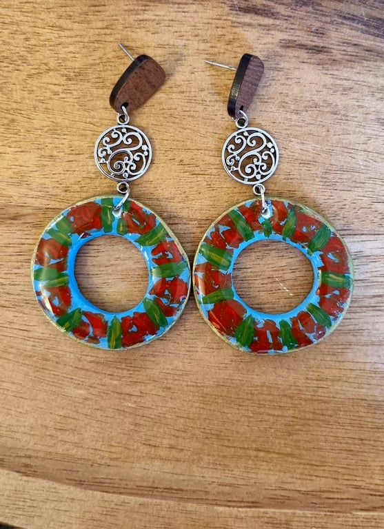 Unique Floral Dangle Earrings
